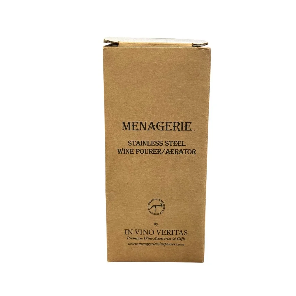 Menagerie Wine Pourer Aerator Labrador Pup Stainless‎ Steel Sculpted New In Box